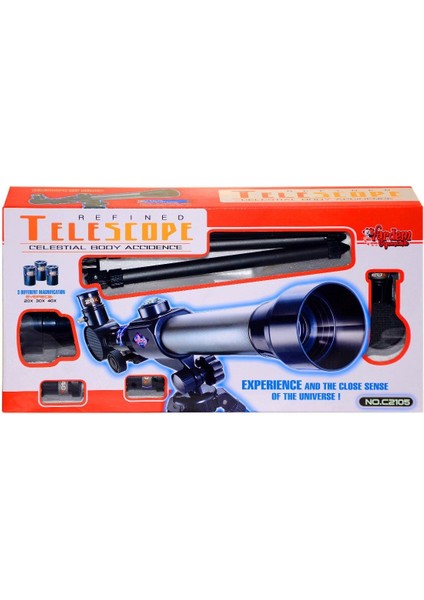 Vardem KM-C2105 Teleskop 2-4 Yaş Minik Bilim İnsanları İçin Eğlenceli Keşif Seti