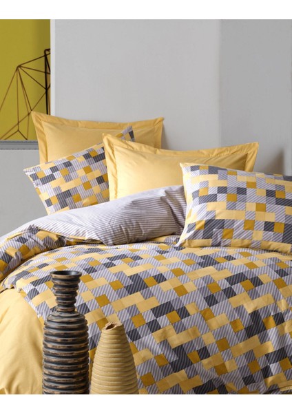 Çift Kişilik Minimal Nevresim Takımı Elon Sarı fiyatları