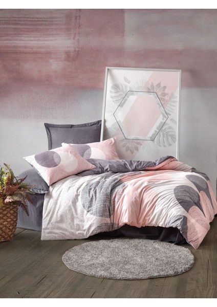 Çift Kişilik Nevresim Takımı Leron Gri