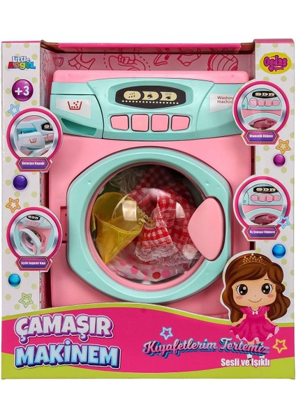 Oyuncak Pilli Büyük Çamaşır Makinası Pembe fiyatları
