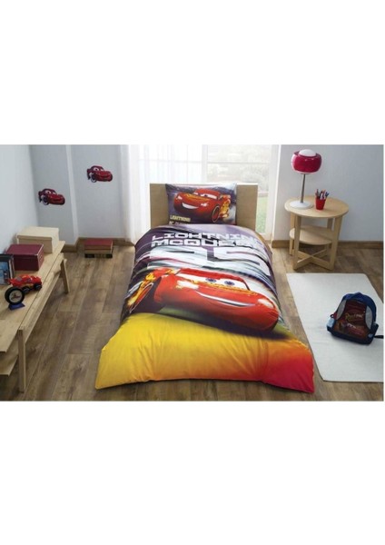 Lisanslı Disney Cars Lightning Tek Kişilik Nevresim Takımı