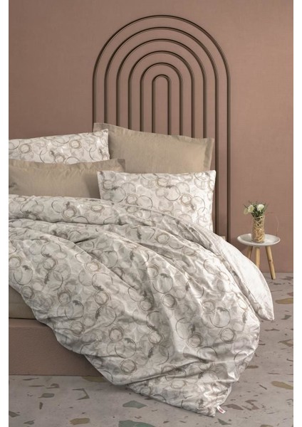 Minimal Çift Kişilik Nevresim Takımı Moil Bej fiyatları