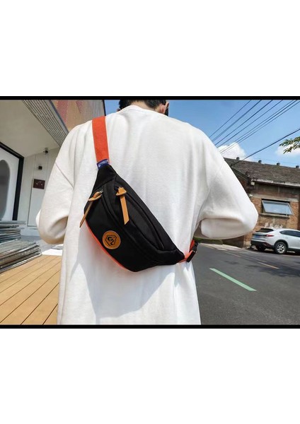 Crossbody Çanta Çok Fonksiyonlu Büyük Kapasiteli Spor Bel Çantası Çift Çantası (Yurt Dışından)