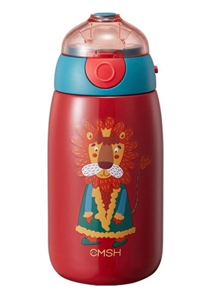 Blingbling1 Çocuk Karikatür Termos Bardak Pipetli Hediyelik Bardak 316 Paslanmaz Çelik Termos Sıcak (Yurt Dışından)