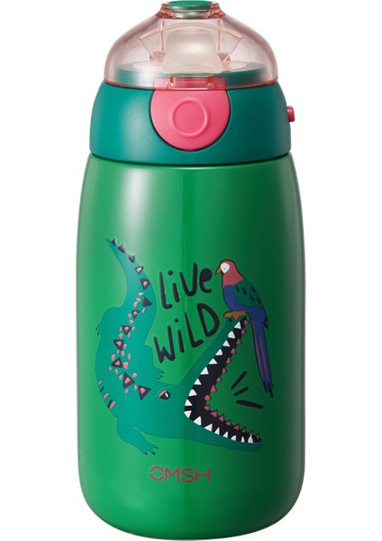 Blingbling1 Çocuk Karikatür Termos Bardak Pipetli Hediyelik Bardak 316 Paslanmaz Çelik Termos Sıcak (Yurt Dışından)