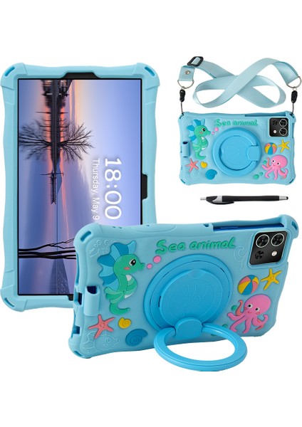 Blingbling1 Için Samsung A9 X11 Tablet Kılıfı Döner Karikatür Kılıfı (Yurt Dışından)