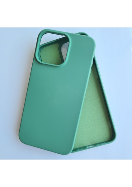 İphone 15 Pro İle Uyumlu LOGOSUZ İçi Kadife Esnek Silikon Lansman Kılıf