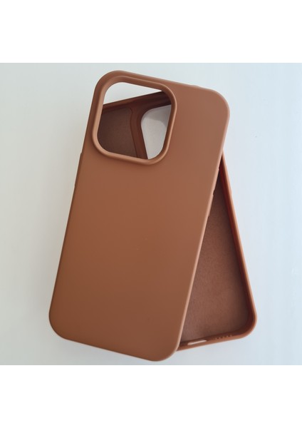 İphone 15 Pro İle Uyumlu LOGOSUZ İçi Kadife Esnek Silikon Lansman Kılıf