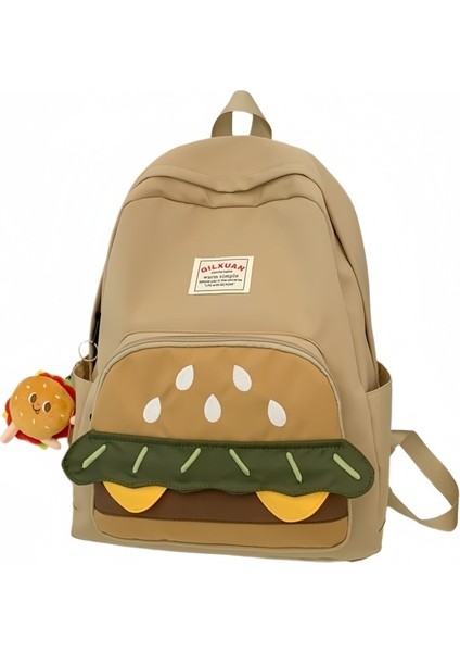 Blingbling1 Casual Sırt Çantası Karikatür Seyahat Büyük Kapasiteli Sırt Çantası Khaki (Yurt Dışından)