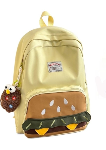 Blingbling1 Casual Sırt Çantası Karikatür Seyahat Büyük Kapasiteli Sırt Çantası Sarı (Yurt Dışından)