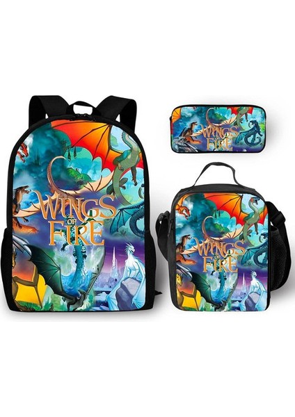 Blingbling1 Karikatür Okul Çantası Ilkokul Okul Çantası Büyük Kapasiteli Sırt Çantası Omuz Çantası Kalem Çantası Üç Parçalı Set (Yurt Dışından)