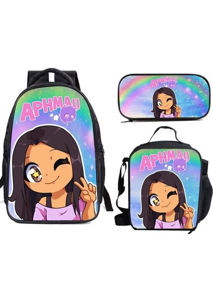 Blingbling1 Karikatür Okul Çantası Ilkokul Okul Çantası Büyük Kapasiteli Sırt Çantası Omuz Çantası Kalem Çantası Üç Parçalı Set (Yurt Dışından)