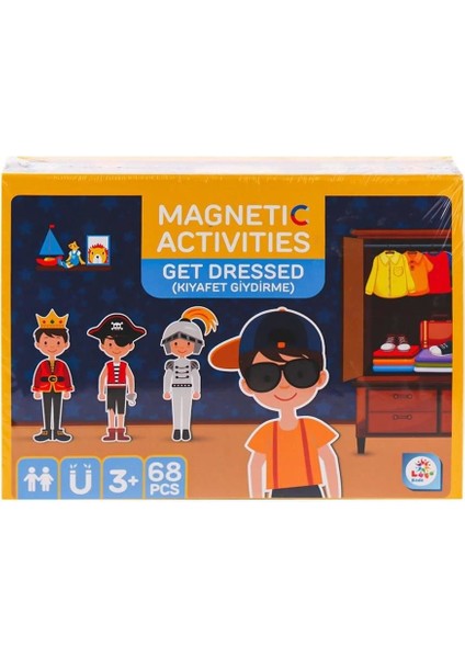 LC8540 Magnetik Aktiviteler Erkek Kıyafet Giydirme Serisi 68 Parça