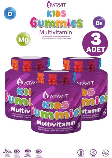 Kids Multivitamin 60 Gummies 3 Adet