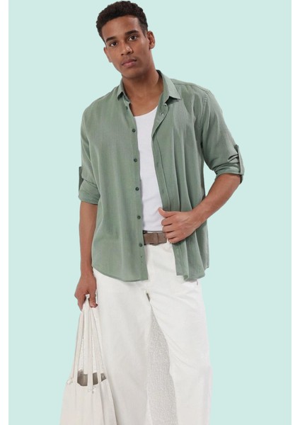 Erkek Regular Fit Gömlek Pamuk Günlük Kullanım Kaliteli Malzeme Yaz Aylarının Vazgeçilmezi