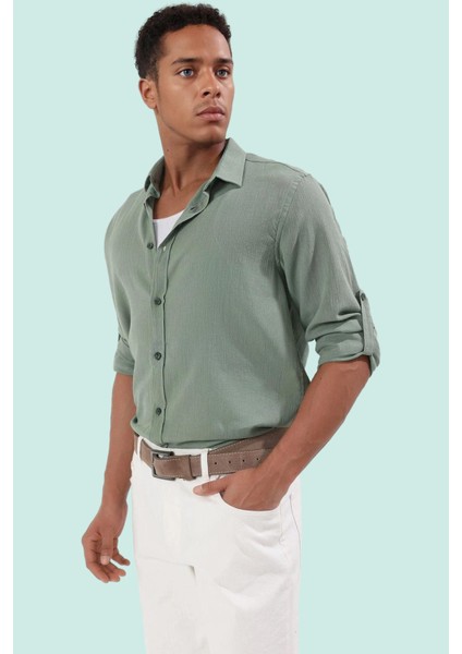 Erkek Regular Fit Gömlek Pamuk Günlük Kullanım Kaliteli Malzeme Yaz Aylarının Vazgeçilmezi fiyatları