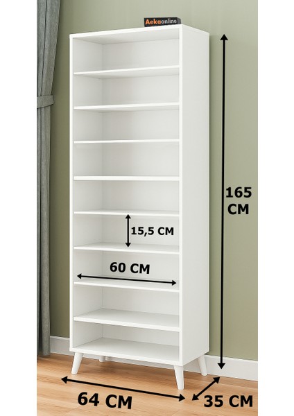 AE-1088 Patentli Imaj Beyaz Ayakkabılık, 9 Raflı, Ayaklı, 4 Kapaklı Çok Amaçlı Dolap, Kiler Dolabı modelleri
