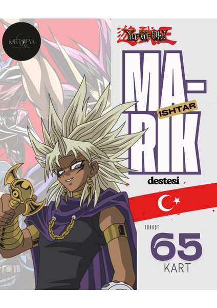 Kartopya Yu-Gi-Oh! Marik Ishtar Destesi 65 Kart Kağıt Oyun Takımı Kahverengi Renkli