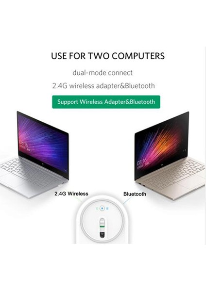 Kablosuz Mouse Fare Taşınabilir Çift Modlu 4000DPI Ayarlanabilir Bluetooth Mouse modelleri