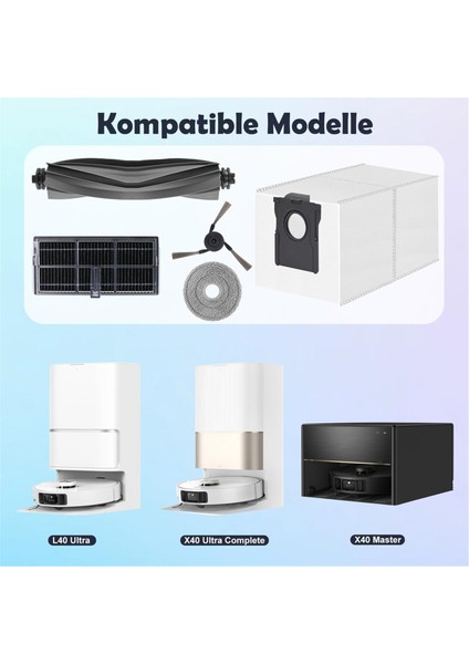 Dreame X40 Ultra Komple / X40 Master Robot Vakum Süpürge, Ana Fırça, Filtreler Için Uyumlu Aksesuar Değiştirme (Yurt Dışından) indirimleri