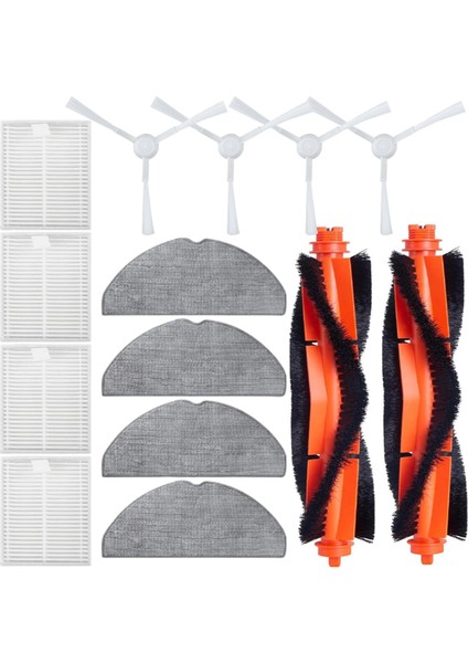 S20 Robot Süpürge Yedek Parçaları Aksesuar Seti Ana Yan Fırça Hepa Filtre Paspas Bezi (Yurt Dışından)