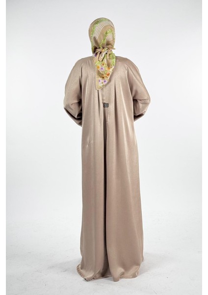 Çıt Çıt Düğmeli Ferace 70023 Vizon