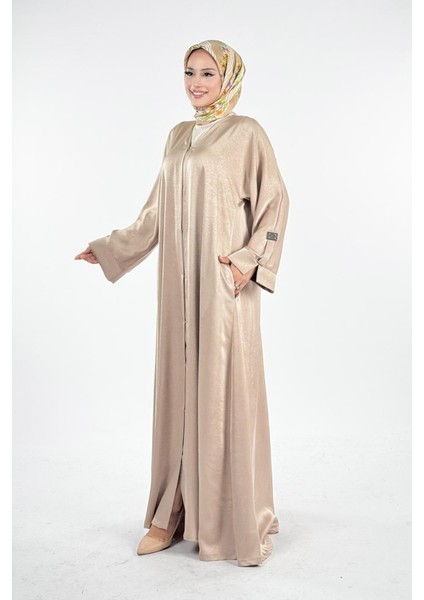 Çıt Çıt Düğmeli Ferace 70023 Vizon fiyatları