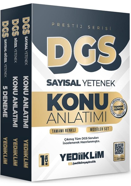 2026 Dgs Prestij Serisi Tamamı Renkli Konu Anlatımı Modüler Set 3 Kitap