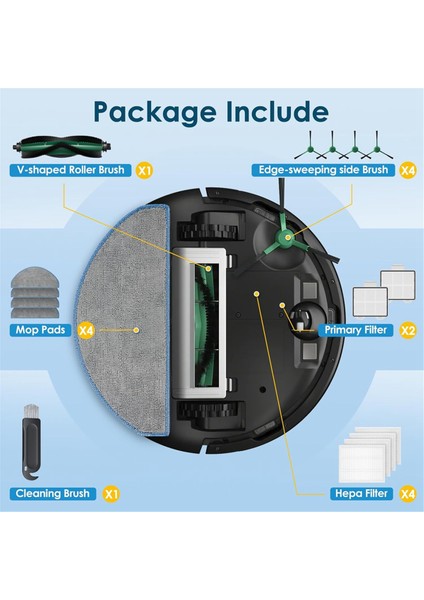 Y0140 Irobot Roomba Için Yedek Parçalar Y0140 Y0110 Q0120 Q0520 Q011 Vakum Süpürge Parçaları (Yurt Dışından) modelleri