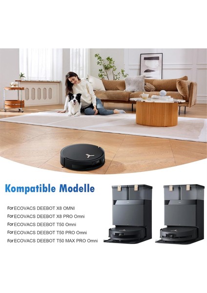 Ecovacs Deebot X8 Pro Omni / X8 Omni / T50 Pro Omni / T50 Max Pro Omni / T50 Omni Robot Vakum Süpürücü (Yurt Dışından) fiyatları