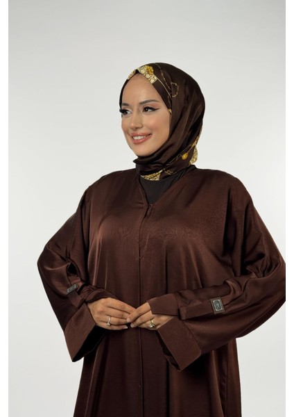 Çıt Çıt Düğmeli Ferace 70023 Kahverengi modelleri