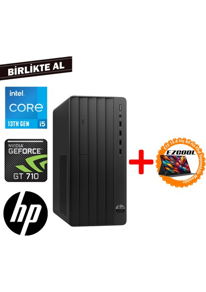 Pro 290 G9 I5-13500 8gb 512GB SSD 4 GB GT710 Freedos Masaüstü Pc + 15,6" Monitör 624A6ET 073