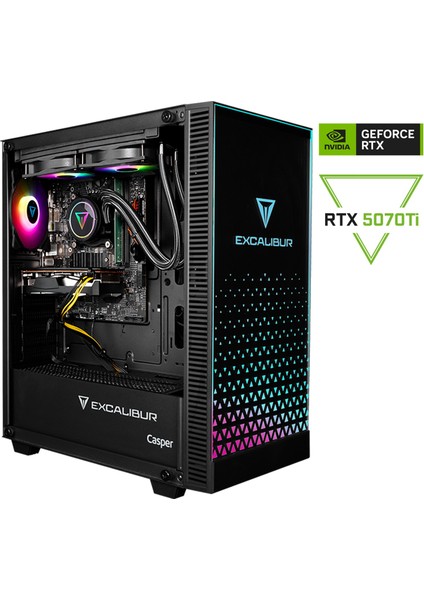 Excalibur E65L.144F-DFP0X-0RE Intel Core I5-14400F 32GB RAM 1TB SSD NVIDIA Geforce RTX 5070TI Freedos