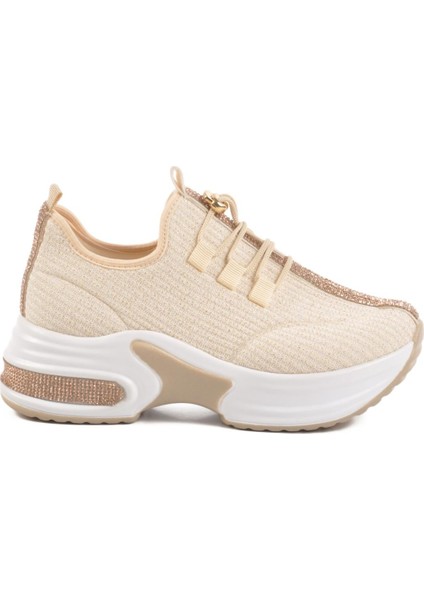 702322 Z Bej Kadın Taşlı Günlük Ayakkabı modelleri