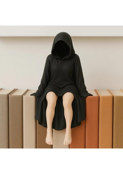 Mysterious Statue Siyah Cübbeli Kraliçe Heykeli Kitaplık Masaüstü Dekorasyonu (Yurt Dışından) indirimleri