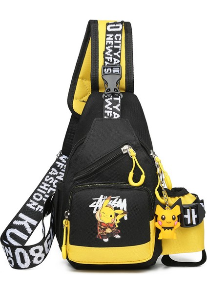 Erkek Çocuk Tek Omuzlu Messenger Sırt Çantası Açık Hava Çantası Bozuk Para Cüzdanı (Yurt Dışından)