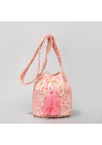 Bohem Etnik Tarzı Kanvas Çanta Çapraz Askılı Kova Çanta (Yurt Dışından)