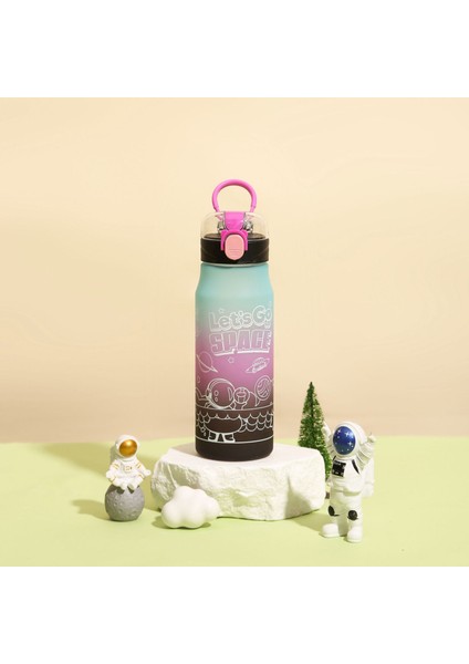 Yeni Düz Içecek Taşınabilir Astronot Astronot Sıçrama Kapağı Yaratıcı Buzlu Degrade Su Bardağı (Yurt Dışından)