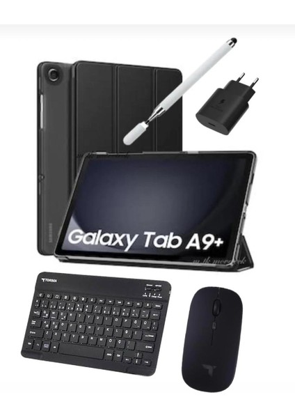 Galaxy Tab A9 Plus 8gb 256GB 11'' Ekran Gary Kalem Kılıf Cam Şarj Başlık KLAVYE+MOUSE ( Türkiye Garatili)