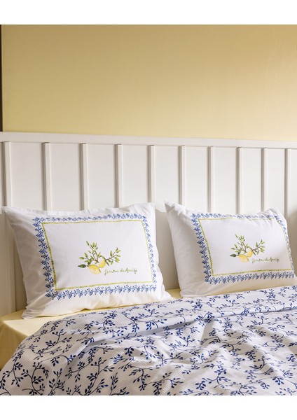 Gabrielle King Size Pamuklu Ecocell Baskılı Pike Takımı - Lacivert modelleri