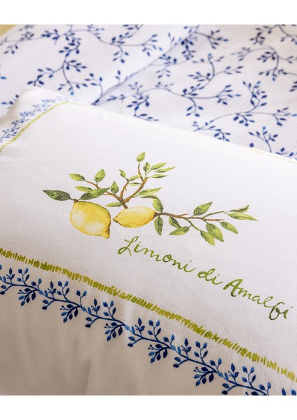 Gabrielle King Size Pamuklu Ecocell Baskılı Pike Takımı - Lacivert