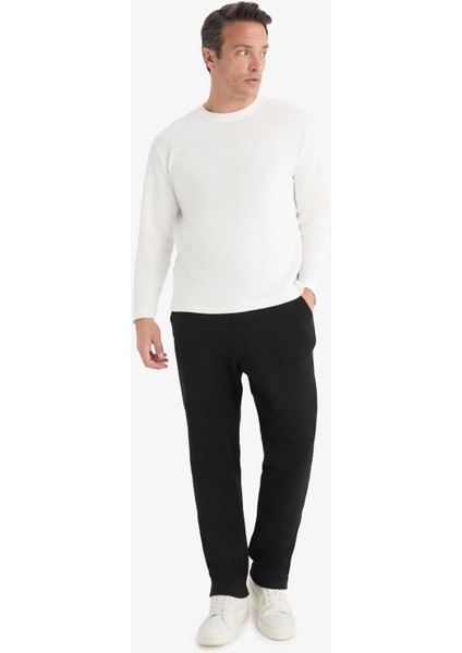 Regular Fit Cepli Düz Paça Dokulu Eşofman Altı D7603AX25SP