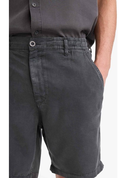 Relax Fit Tensel Bermuda Şort E0804AX25SM