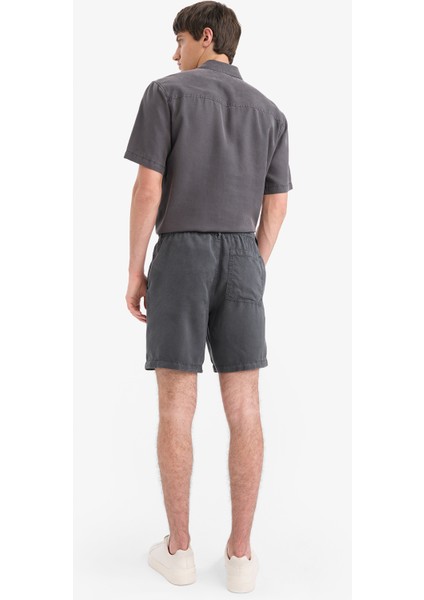 Relax Fit Tensel Bermuda Şort E0804AX25SM