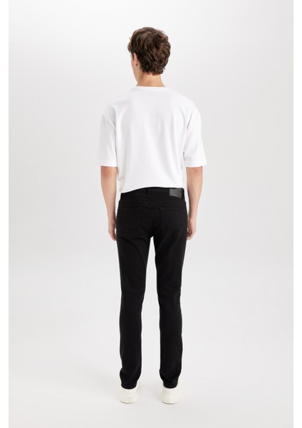 Pedro Slim Fit Dar Kalıp Normal Bel Dar Paça Siyah Jean Pantolon S2711AZ24AU