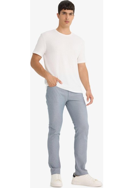 Yazlık Chino Kanvas Dokulu Pantolon Slim Fit Dar Kesim Cepli Dar Paça T1055AZ25SP fiyatları