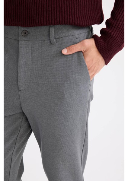 Tailored Regular Fit Normal Kesim Kumaş Pantolon Basic Düz Cepli D9084AX24WN