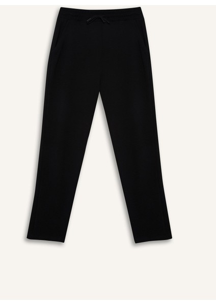 Regular Fit Cepli Düz Paça Dokulu Eşofman Altı D7603AX25SP