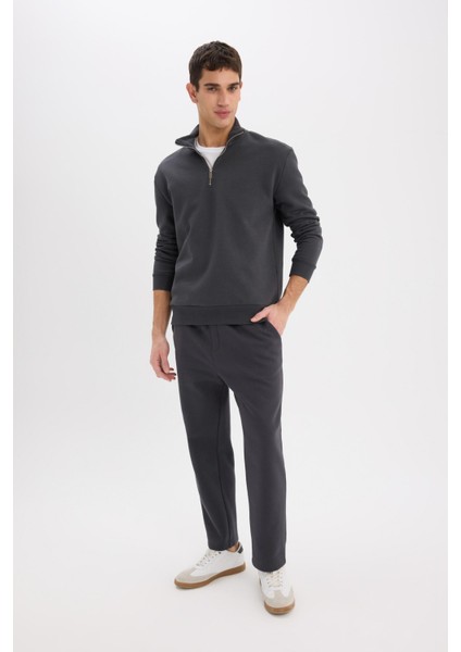 Regular Fit Eşofman Altı İçi Polarlı Basic Düz Cepli Beli Bağcıklı Düz Paça D7836AX25SP fiyatları