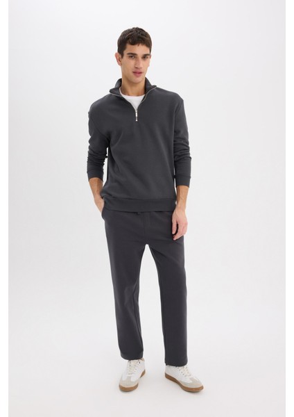 Regular Fit Eşofman Altı İçi Polarlı Basic Düz Cepli Beli Bağcıklı Düz Paça D7836AX25SP modelleri